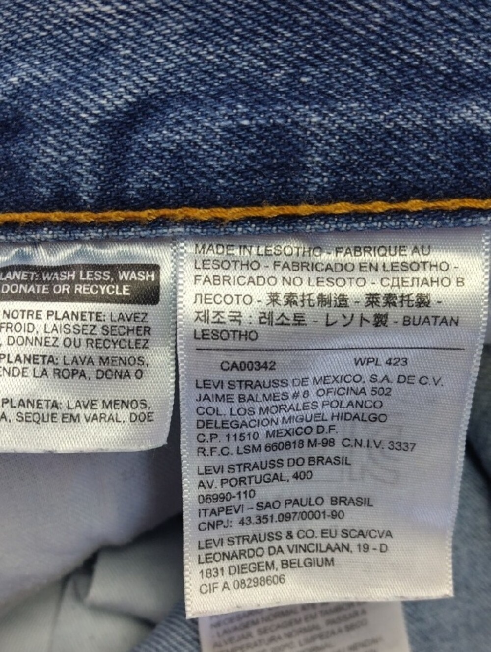 Levi's 505 Men's Light Blue Straight-Leg Denim Jeans - Picture 6 of 15